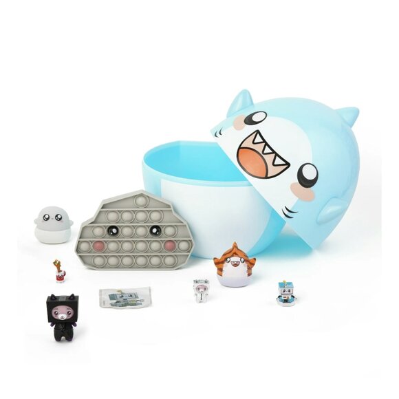 NWT Lankybox Giant Thicc Shark, 8 additional toys inside collectible hard shark - Picture 5 of 6